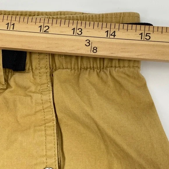 The North Face Mens Small Mustard Yellow Ripstop Cargo Hiking Shorts Belted - Picture 6 of 8
